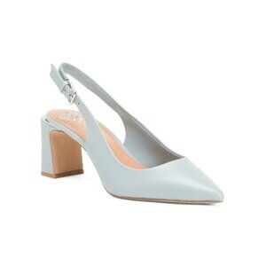 VINCE CAMUTO Blue Leather Hamden Slingback Heels